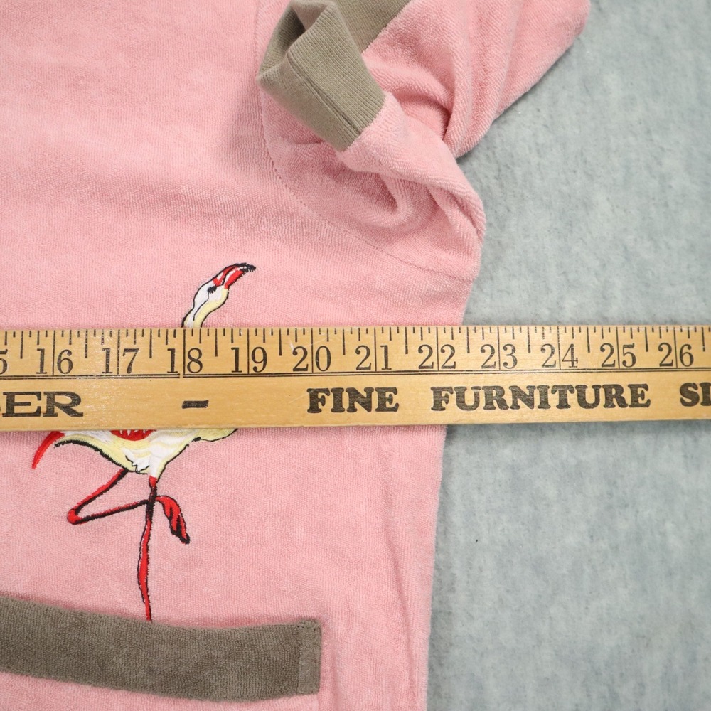 Tombolo Flamingo Tartare Cabana Shirt Mens Medium Pink Alligator Terry Cloth - Picture 4 of 6